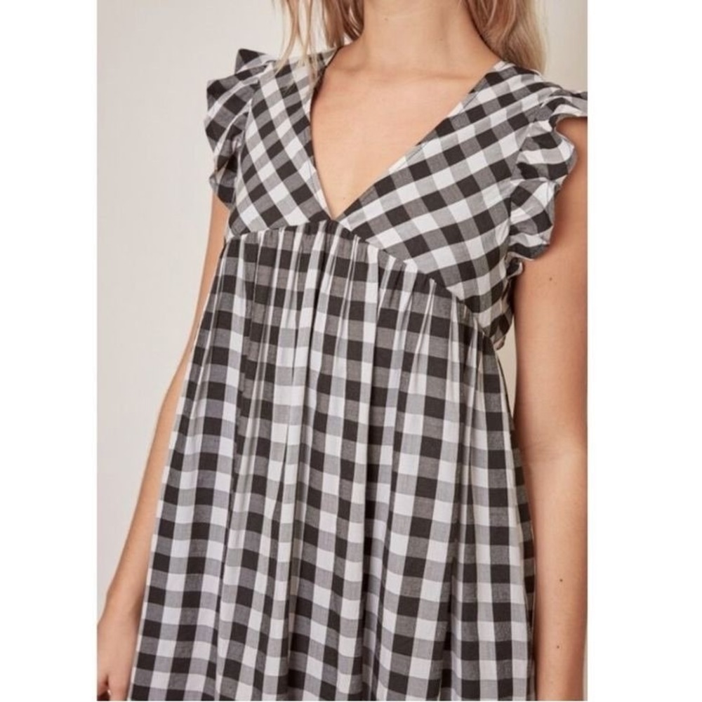 Dark Academia Grunge Plaid Babydoll Dress S Ruffle Goth Punk Preppy Schoolgirl - Picture 12 of 12